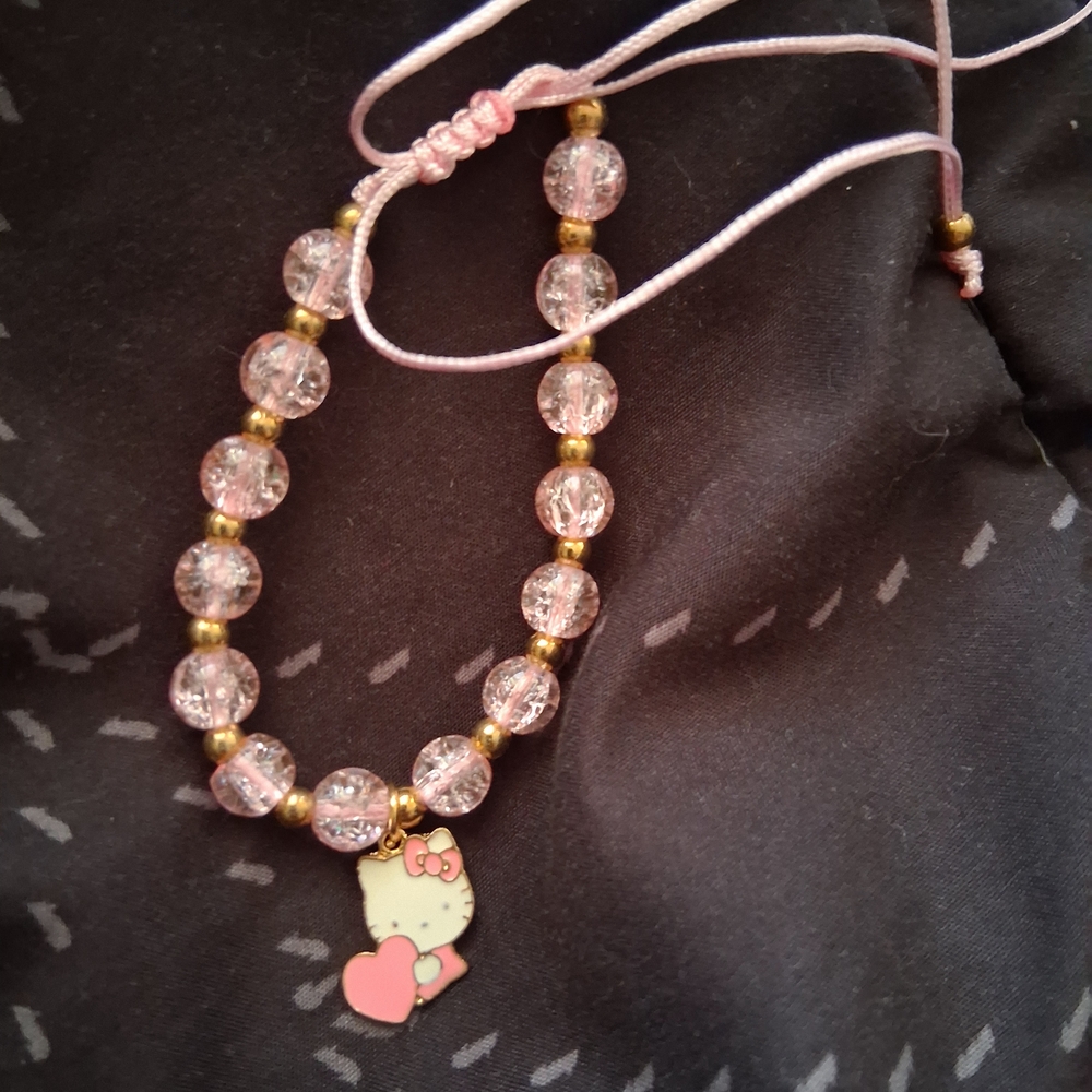 Pink Beaded Kids Necklace
